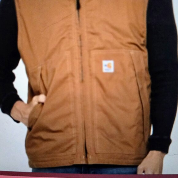Carhartt Fire-Resistant Quick Duck® Vest - Insulated  Men's Size L Brown - Picture 1 of 5